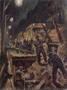 U-train-building in night Waldemar Rosler